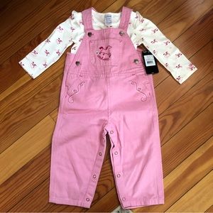 Carhartt 2 pc girls 18 month onesie and overalls